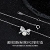 S925 sterling silver iridescent high-end butterfly necklace, a light luxury, niche and versatile summer student best friend necklace pendant details Picture